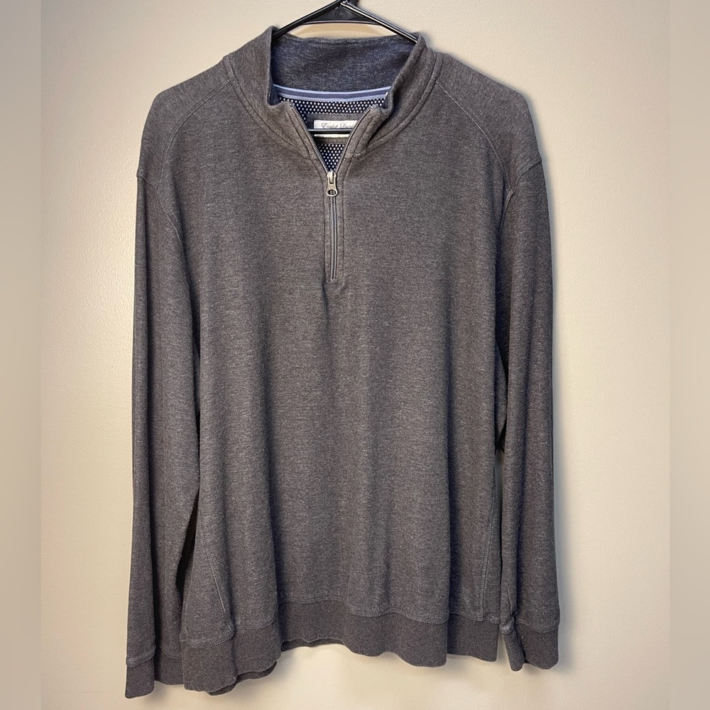 English Laundry Charcoal Zip-Up Sweater